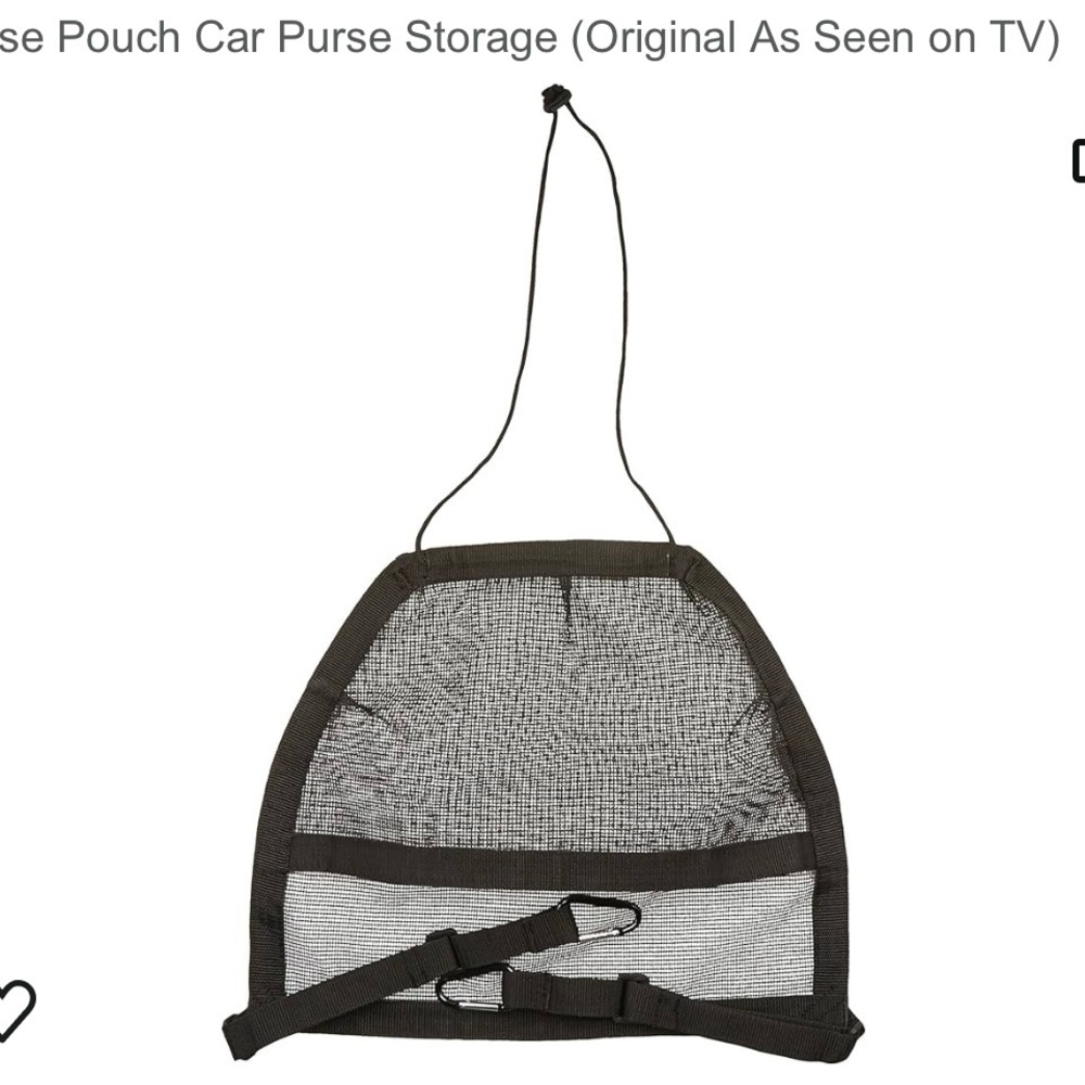 Car Purse Pouch - Keeps Items from Falling into back seat + storage